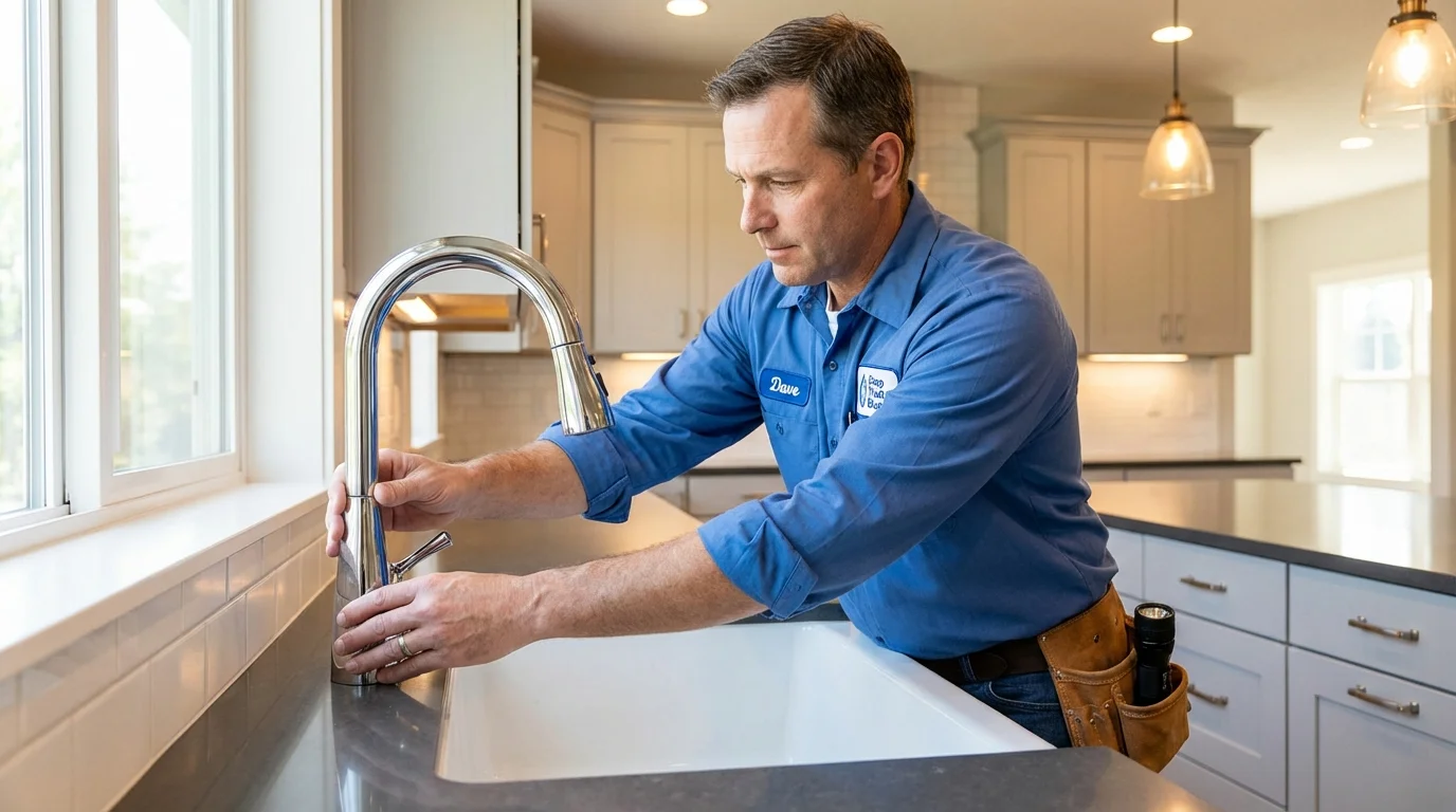 Kitchen faucet installation by Johns Plumbing LLC in Floydada