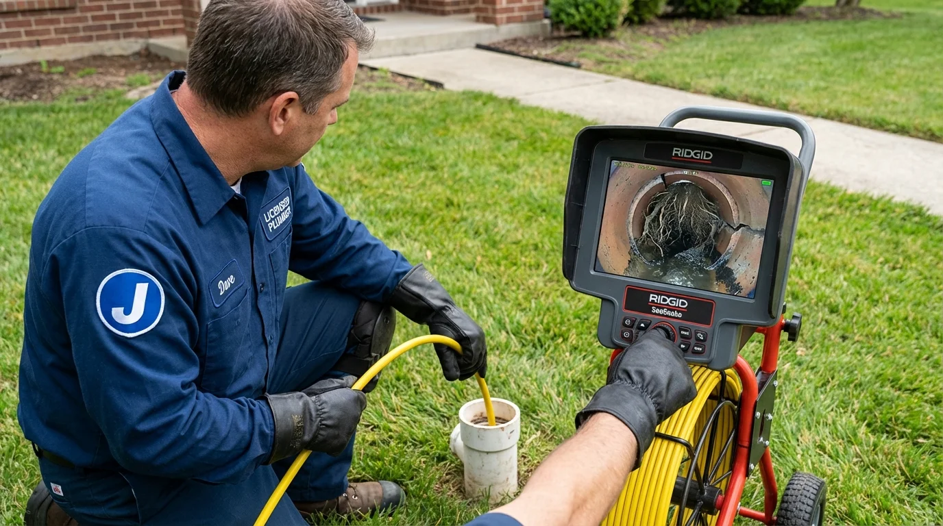 Sewer camera inspection being performed by Johns Plumbing LLC in Floydada